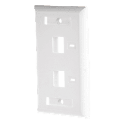 Placa de Pared Keystone / 2 Puertos / Vertical / Policarbonato Retardante de Flama / Espacio para Etiqueta