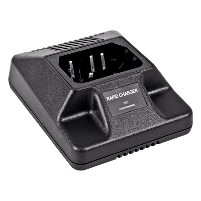 Cargador de Escritorio / Carga Rápida < 2 Horas / Entrada Universal 100-240V AC / Indicadores LED / Diseño Compacto