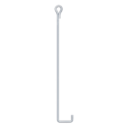 Ancla de Suelo / Ø 3/4" x 160 cm (5.25 ft) / Ojo de Llave / Galvanizado en Caliente / ASTM-36 / GMAW 5 mm