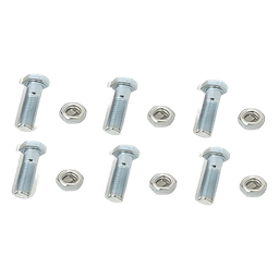 Paquete de tornillos con tuercas / Acero inoxidable 1/4 x 1 1/4 pulg / 6 piezas / Incluye arandelas reforzadas