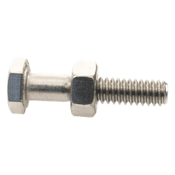 Paquete de tornillos con tuercas / Acero inoxidable 1/4 x 1 1/4 pulg / 6 piezas / Incluye arandelas reforzadas