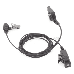 Micrófono-Audífono de Vigilancia / 2 Hilos / Tubo Acústico de Grado Médico / PTT Remoto / Compatible con Kenwood NX Series
