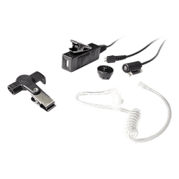 Micrófono de Solapa / 3 Hilos / Tubo Acústico PU Grado Médico / PTT 220,000 Ciclos / Quick Connect / Fijación por Tornillos