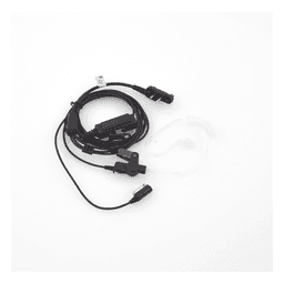 Micrófono de Solapa / 3 Hilos / Tubo Acústico PU Grado Médico / PTT 220,000 Ciclos / Quick Connect / Fijación por Tornillos