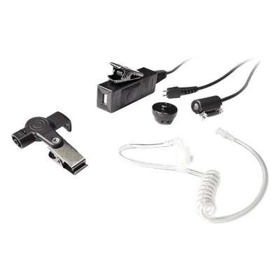 Micrófono de Solapa / 3 Hilos / Tubo Acústico PU Grado Médico / Cable Kevlar / PTT 220,000 Usos / Compatible ICOM IC-F Series