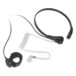 Micrófono de Garganta / Cancelación de Ruido por Vibración / Tubo Acústico PU Grado Médico / PTT de Anillo Ajustable / Cable Kevlar Reforzado / Compatible Motorola MOTOTRBO y Matra