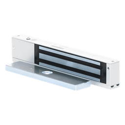 Chapa Magnética Electromagnética / 600 lbs / Antisabotaje / Sensor de Estado / LED Indicador / Aluminio Anodizado / 12/24 VCC