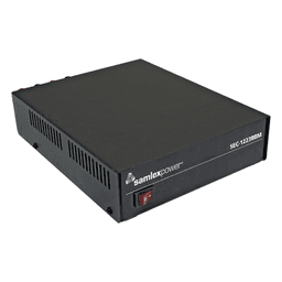Fuente de Poder Conmutada / 13.8 VCC / 23 A Continua / 25 A Máxima / Cargador de Baterías Integrado / 120 VCA Entrada