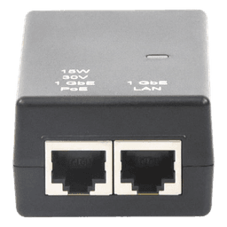 Inyector PoE / 30 VCC / 15W / Gigabit Ethernet / Exterior / 100-240 VCA