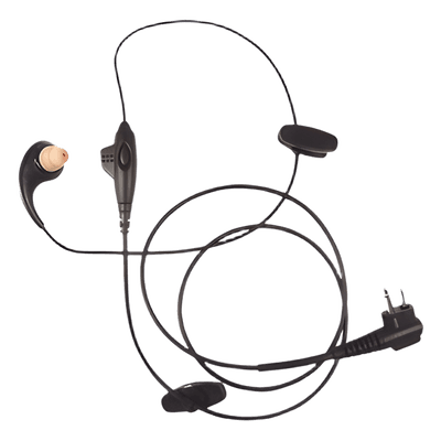 Micrófono de Solapa con Audífono / PTT Integrado / Compatible Motorola XTS/ASTRO/HT/MTX/GP Series / Cable Reforzado