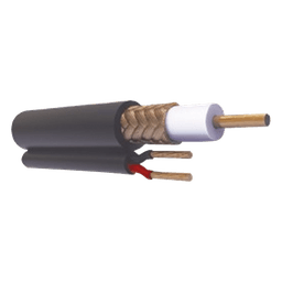 Cable Coaxial Siamés / Cobre Sólido / Malla CCA 95% / 2 Hilos CCA Calibre 20 / HD+ / FR-UV