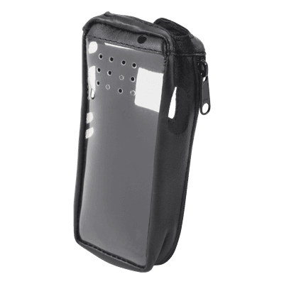 Funda Reforzada de Piel, Lazo para Cinto, Ventana Plástica y Cierre Lateral / IC-F3161DS, IC-F4161DS.