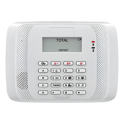 Teclado direccionable de palabras fijas con teclas retroiluminadas y 4 teclas de función programables para paneles VISTA