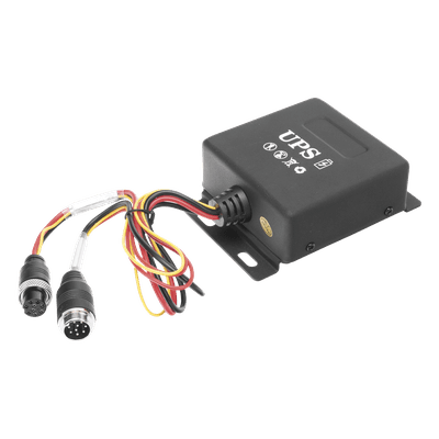 UPS para Videovigilancia Móvil / 24 VDC / 2000 mAh / 20 min Autonomía / Anti-vibración / -10°C a 60°C / Conector Aviación