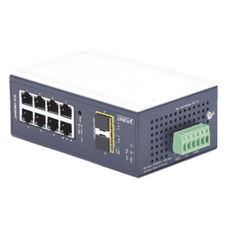 Switch Industrial Administrable Capa 2 / 8 Puertos 10/100/1000T / 2 Puertos SFP 1G/2.5G / IP30 / Relé Alarma 1A / Doble 12-48VDC