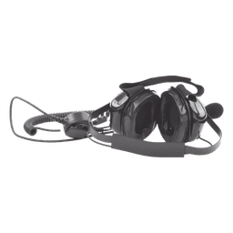 Auriculares Profesionales / Micrófono Flexible con Cancelación de Ruido / Orejeras de Gel / Cable Kevlar / Compatible con Cascos de Seguridad / Conector K01