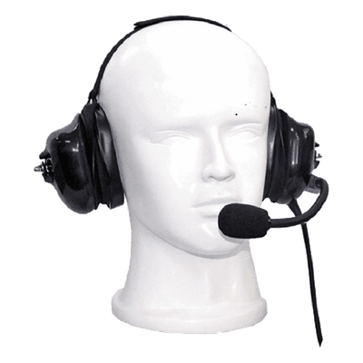 Auriculares de Diadema Posterior / Orejeras de Gel / Micrófono Cancelación de Ruido / PTT con Clip Metálico / Cable Kevlar / Conector K02