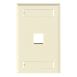 Placa de Pared Vertical / 1 Puerto Keystone / 69.8x114.3 mm / 2.75x4.5 pulg. / Marfil