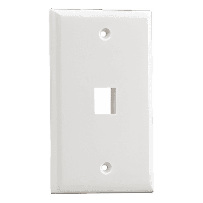 Placa de Pared Vertical, Salida Para 1 Puerto Keystone, Color Marfil