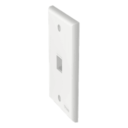 Placa de Pared Vertical / Estilo Plano / 1 Puerto Keystone / ABS / 69.8 x 114.3 mm / 2.75 x 4.5 pulg. / Blanco