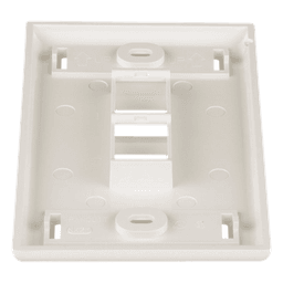 Placa de Pared Vertical / 2 Puertos Keystone / Espacios para Etiquetas / Blanco Mate / 2.75 x 4.5 pulg.