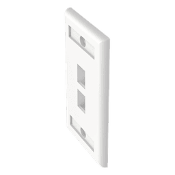 Placa de Pared Vertical / 2 Puertos Keystone / 69.8 x 114.3 mm / 2.75 x 4.5 pulg. / Con Espacios para Etiquetas / Color Blanco