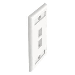 Placa de Pared Vertical / 2 Puertos Keystone / 69.8 x 114.3 mm / 2.75 x 4.5 pulg. / Con Espacios para Etiquetas / Color Blanco