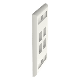 Placa de Pared Vertical / 4 Puertos Keystone / 69.8 x 114.3 mm / 2.75 x 4.5 pulg. / Con Espacios para Etiquetas / Color Marfil