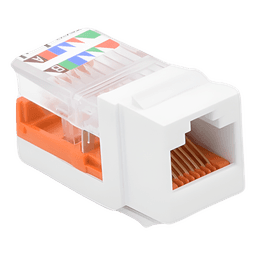 Módulo Jack Keystone / Cat 5e / Clase D / RJ45 / Leadframe / T568A/B / Sin Blindaje / Blanco