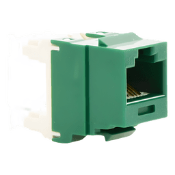 Conector Jack Estilo 110 (de Impacto), Tipo Keystone, Categoría 6, de 8 Posiciones y 8 Cables, Color Verde