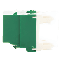 Conector Jack Estilo 110 (de Impacto), Tipo Keystone, Categoría 6, de 8 Posiciones y 8 Cables, Color Verde