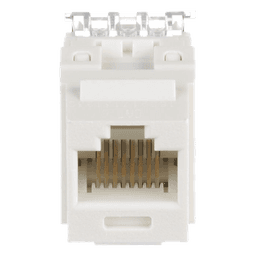 Jack Keystone / Cat 6 Clase E / Terminación 110 / RJ45 / 1 Puerto / Blanco Mate
