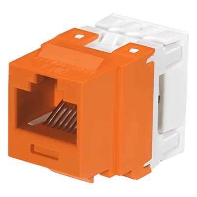 Conector Jack Keystone / Cat 6 / 8P8C / Terminación 110 / Naranja