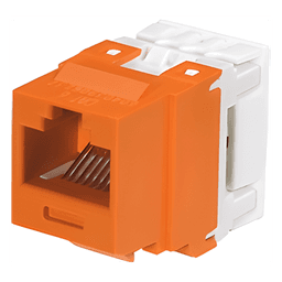 Conector Jack Keystone / Cat 6 / 8P8C / Terminación 110 / Naranja