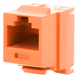 Conector Jack Keystone / Cat 6 / 8P8C / Terminación 110 / Naranja