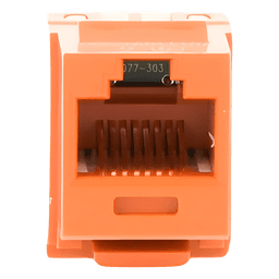 Conector Jack Keystone / Cat 6 / 8P8C / Terminación 110 / Naranja