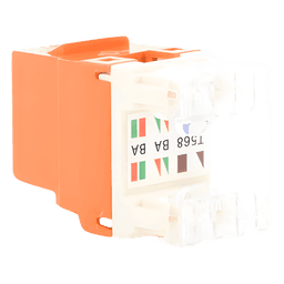 Conector Jack Keystone / Cat 6 / 8P8C / Terminación 110 / Naranja