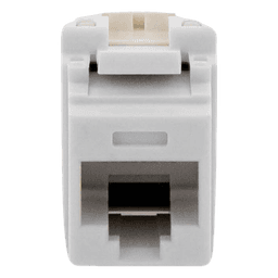 Conector Jack Estilo 110 (de Impacto), Tipo Keystone, Categoría 6, de 8 Posiciones y 8 Cables, Color Blanco