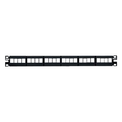 Panel de Parcheo Modular / 24 Puertos / 1UR / Acero Inoxidable / 19' EIA / 1.72' Altura