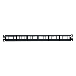 Panel de Parcheo Modular / 24 Puertos / 1UR / Acero Inoxidable / 19' EIA / 1.72' Altura
