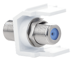 Módulo Acoplador Coaxial Tipo F / Keystone / 75 Ohms / 3.0 GHz / 29.6x16.7x21.8 mm / 1.17x0.66x0.86 ft
