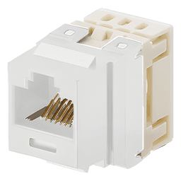 Conector Jack Estilo 110 (de Impacto), Tipo Keystone, Categoría 5e, de 8 Posiciones y 8 Cables, Color Marfil