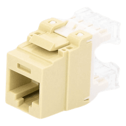 Conector Jack Estilo 110 (de Impacto), Tipo Keystone, Categoría 5e, de 8 Posiciones y 8 Cables, Color Marfil