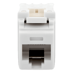 Jack Keystone / Cat 5e / RJ45 / Terminación 110 / T568A/B / 1 Puerto / Blanco