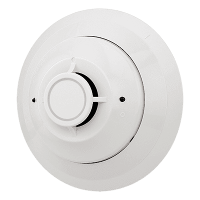 Detector Térmico Direccionable / Temperatura Variable Alta 57 °C a 88 °C (135 °F a 190 °F) / SLC Dos Hilos / LED 360° / Direccionamiento por Interruptores