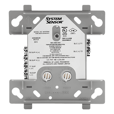 Módulo de Doble Entrada Convencional / Comunicación SLC de Dos Hilos / LED Dual de Estado / Cableado Clase B Supervisado / Direccionamiento por Interruptores Rotativos