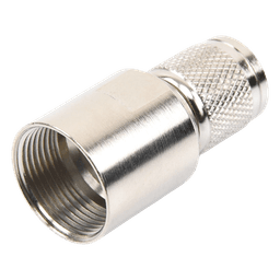 Conector TNC Macho / Rosca Izquierda Métrica / Ensamble en Línea / Bronce Plateado / Oro / Teflón / RG-8/U, 9913, LMR-400, CNT-400