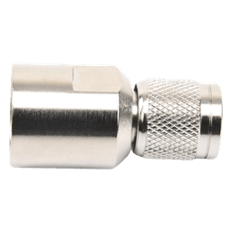 Conector TNC Macho / Rosca Izquierda Métrica / Ensamble en Línea / Bronce Plateado / Oro / Teflón / RG-8/U, 9913, LMR-400, CNT-400