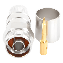 Conector RF N Macho Hexagonal / Anillo Plegable / Para Cable LMR-600 / LP600 / CNT-600 / Contacto Oro / Aislante Teflón