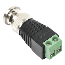 Adaptador BNC Macho / Terminales Tornillo / 75 Ohm / Cables AWG 26-14 / RG-59 / RG-6